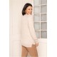 Jersey beige cuello redondo rombos
