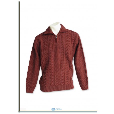 Jersey de hombre cuello perking  en color caldera g-54 