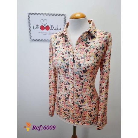 CAMISA ESTAMPADA FLORES MUJER LILI DUDU
