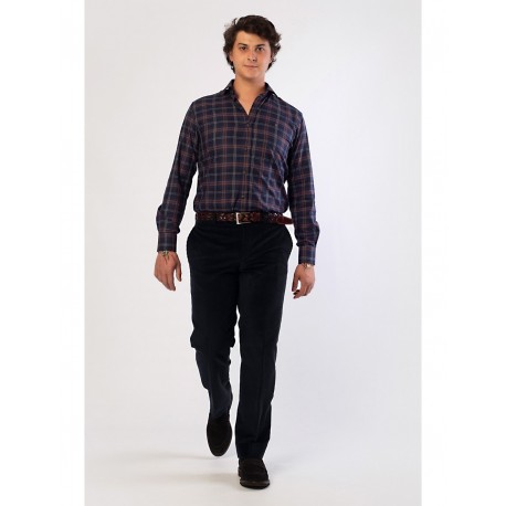 Pantalón de pana azul marino de hombre LEANDRO BUSTOS 