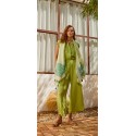 Fular estampado de mujer con borlas bicolores de Paz Torras +colores
