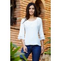 BLUSA LISA CUELLO BLONDA ROSSAN