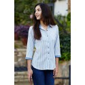 CAMISA RAYAS AZUL MUJER ROSSAN