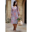 VESTIDO ESTAMPADO GASA MUJER ROSSAN