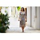 VESTIDO ESTAMPADO GASA CON PUNTILLA MUJER ROSSAN