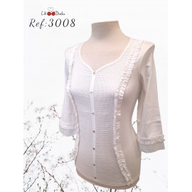 Camiseta bordada de mujer Lili Dudu  +colores