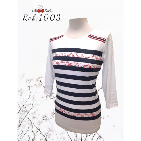 CAMISETA RAYAS  MUJER LILI DUDU