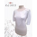 CAMISETA BLANCA CON BORDADOS  MUJER LILI DUDU 
