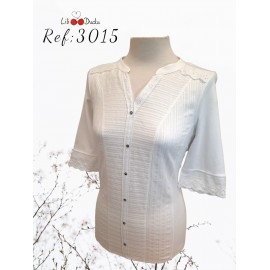 CAMISETA CON BORDADOS  MUJER LILI DUDU +colores