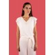 TOP ESTAMPADO CON CINTURON CHEMA BLANCO