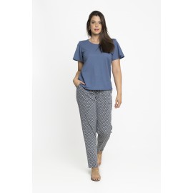 PANTALON ESTAMPADO ROMBOS MUJER BOGUAR