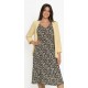 Chaqueta crepe larga verde petroleo mujer Boguar