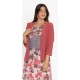 Chaqueta crepe larga verde petroleo mujer Boguar