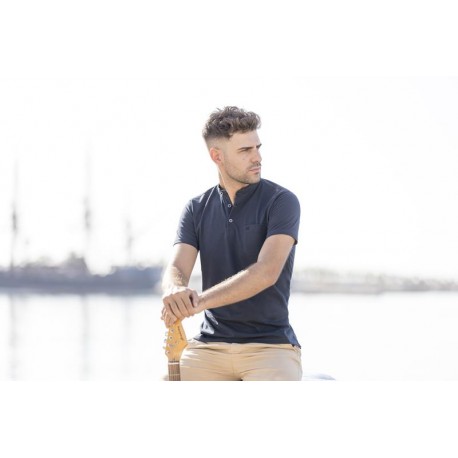 Polo granito 100% algodón cuello tirilla, de Brown Jury +colores