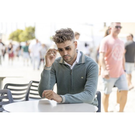 CHAQUETA PUNTO HOMBRE VERDE BROWN JURY