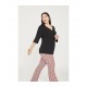 CAMISETA CANALÉ NEGRO ESCOTE ARO MUJER TALLAS GRANDES SPG-JENUAN