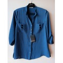BLUSA AZUL DE MUJER ESTEFANIA RODRIGUEZ  
