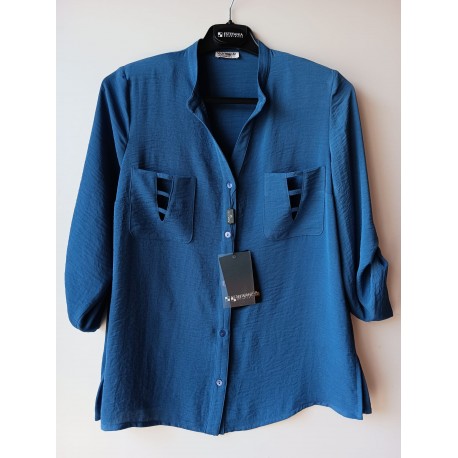 BLUSA AZUL DE MUJER ESTEFANIA RODRIGUEZ  
