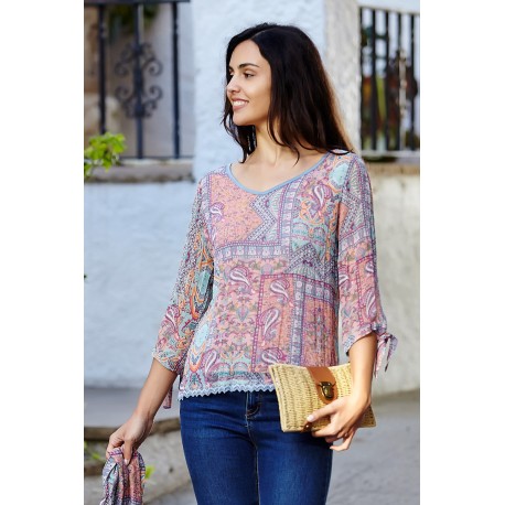 BLUSA ESTAMPADA DE MUJER ROSSAN