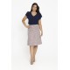 FALDA DE JACQUARD MARINO ROJO MUJER BOGUAR
