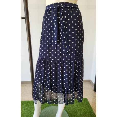 FALDA ESTAMPADA TOPOS MUJER ROSSAN