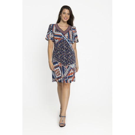 VESTIDO ESTAMPADO FLORES MUJER BOGUAR