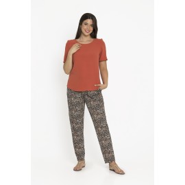 Pantalón estampado de mujer Boguar con cinturilla elástica