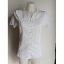 Camiseta bordada blanca de mujer Lili Dudu 