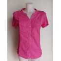 Camiseta bordada fucsia de mujer Lili Dudu 