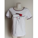 Camiseta blanca con estampado de Lili Dudu 