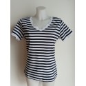 CAMISETA RAYAS AZUL MARINO MUJER LILI DUDU