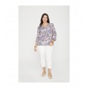 LEGGING CAPRI PUNTO CANALÉ BLANCO MUJER TALLAS GRANDES SPG-JENUAN