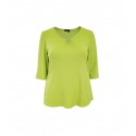 CAMISETA CANALÉ PISTACHO ESCOTE ARO MUJER TALLAS GRANDES SPG-JENUAN
