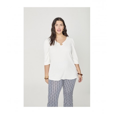CAMISETA CANALÉ  ESCOTE ARO MUJER TALLAS GRANDES SPG-JENUAN