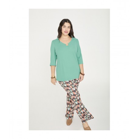 CAMISETA CANALÉ  ESCOTE ARO MUJER TALLAS GRANDES SPG-JENUAN