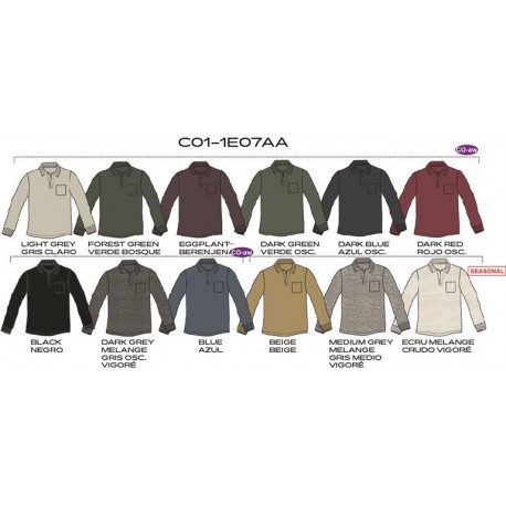 Polo de manga larga para hombre losan +colores
