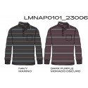 Polo rayas de manga larga para hombre losan 