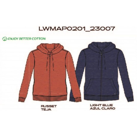 SUDADERA FELPA CON CAPUCHA MUJER