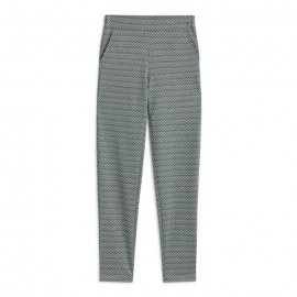 Pantalon pitillo estampado gris mujer de Paz Torras