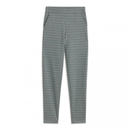 Pantalon pitillo estampado gris mujer de Paz Torras