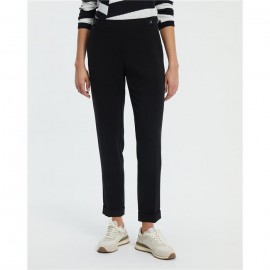 Pantalon negro con vuelta mujer de Paz Torras