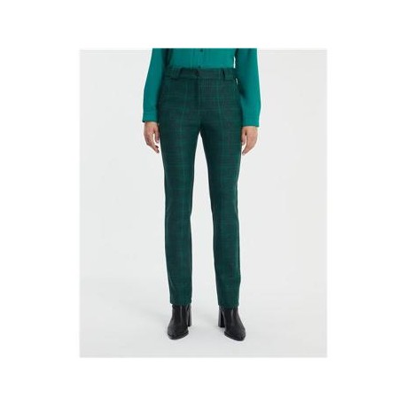 Pantalón recto de mujer de cuadros tipo gales paz torras