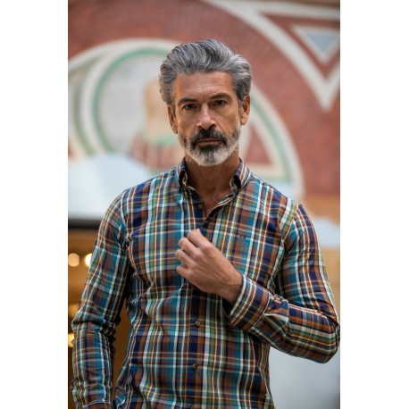 CAMISA CUADROS TERGAL CARLOS CORDOBA HOMBRE