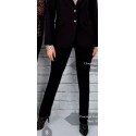 PANTALON DE VESTIR NEGRO MUJER CHEMA BLANCO
