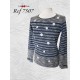 JERSEY ESTAMPADO RAYAS Y TOPOS MUJER LILI DUDU