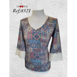 CAMISETA CACHIMIER PASAMANERIA MUJER LILI DUDU