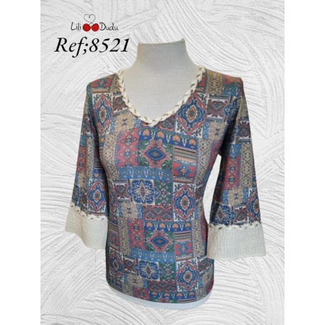 CAMISETA CACHIMIER PASAMANERIA MUJER LILI DUDU