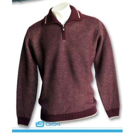 JERSEY CON CREMALLERA JACQUARD HOMBRE G-54 +colores