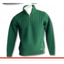 Jersey de hombre cuello semicisne  en color verde staats