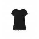 BLUSA PUNTILLA LISA NEGRA SPG-JENUAN